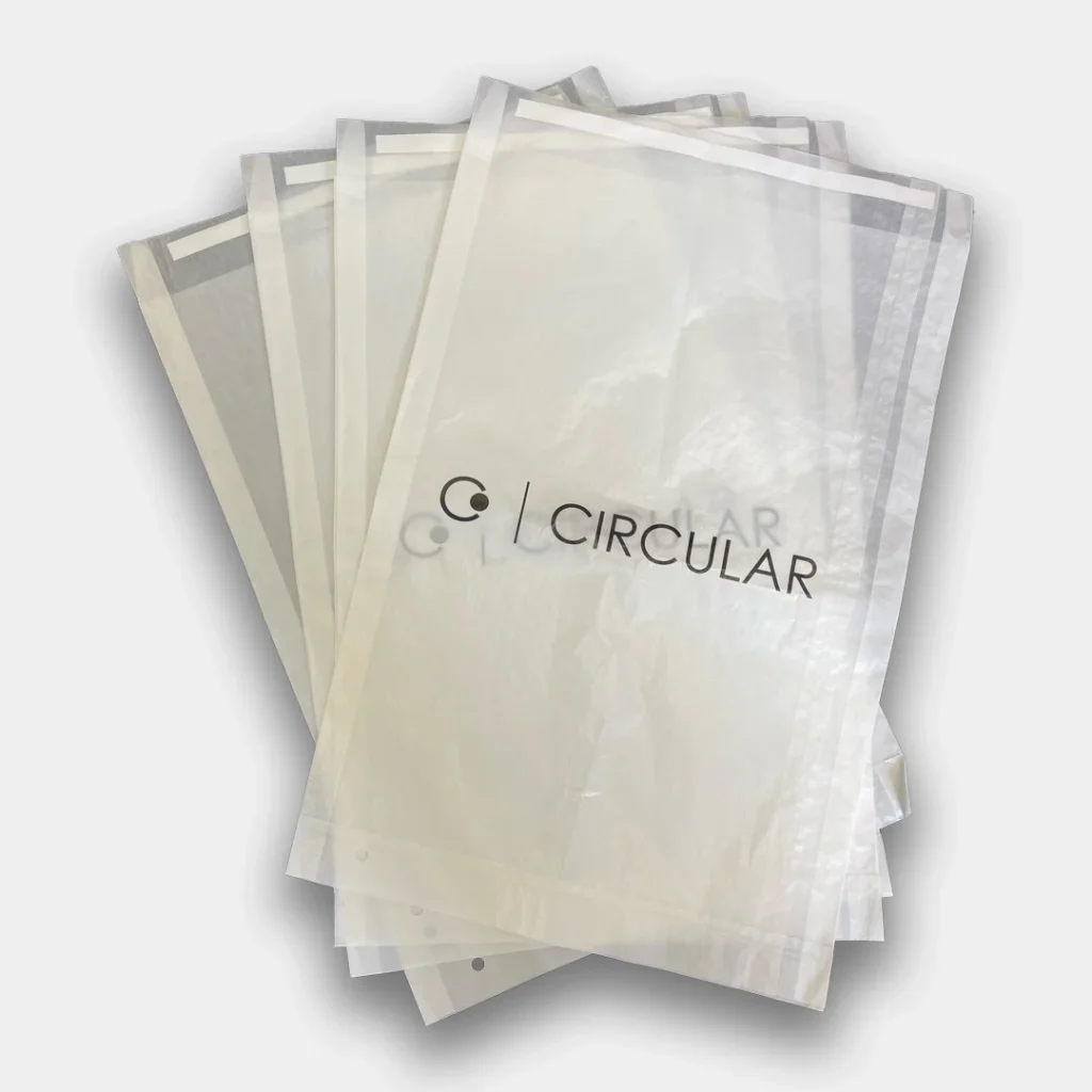 Translucent polybag with Circular logo