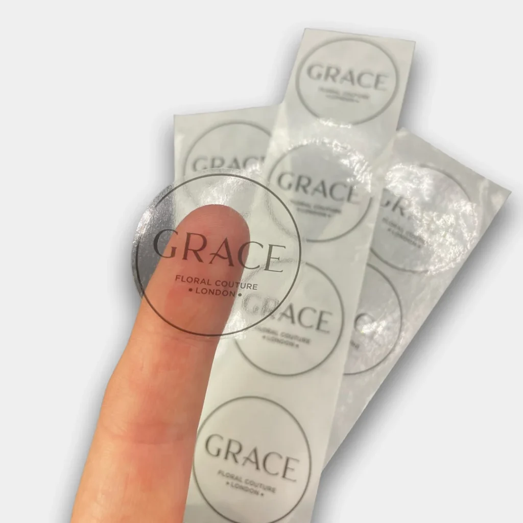 Custom packing sticker with Grace, Floral Couture